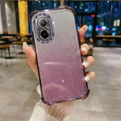 Chic Glittery Air Cushion Phone Case for Realme C100i (Purple)