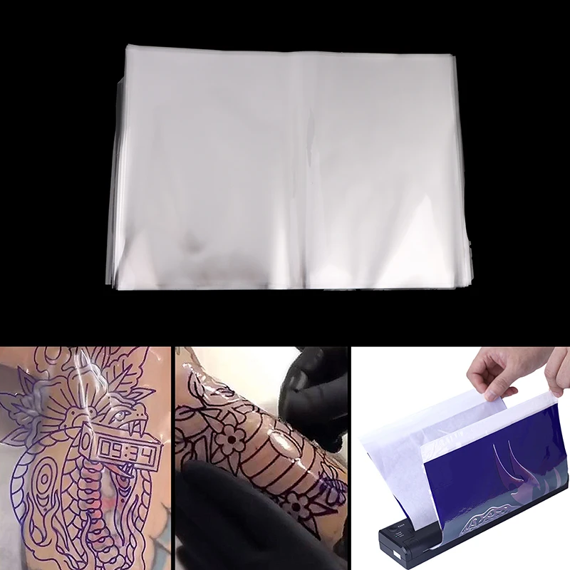 

50Pcs Tattoo Transfer Paper Copy Carbon Tracing Paper Thermal Transfer Papier Tattoo Copier Stencil Accessories