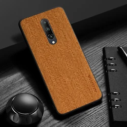 Leather Wood Grain Phone Case - Simple, Lightweight, and Durable Cover - 7 (Orange)