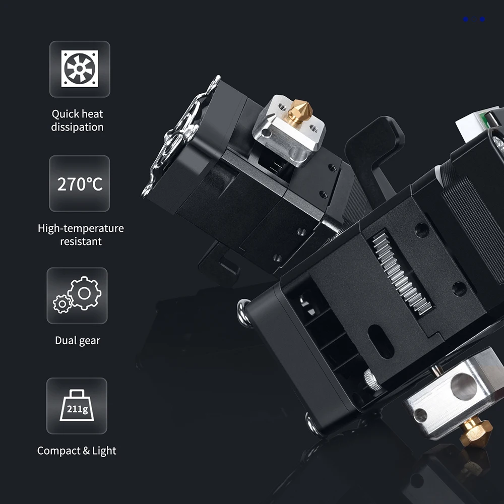 

New H2 V2.0 Direct Extruder Dual Gear Hotend 24V 3D Printer Accessories Titan Extruder For B1 Ender 3 V2 Pro Upgrade Parts