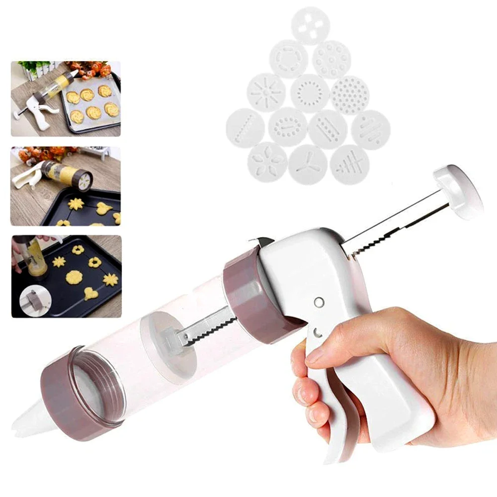 Cookie Press Kit-Cookie Press Making Gun Biscuits Cake Mold Maker Machine Dessert Decoration cookie maker press kit