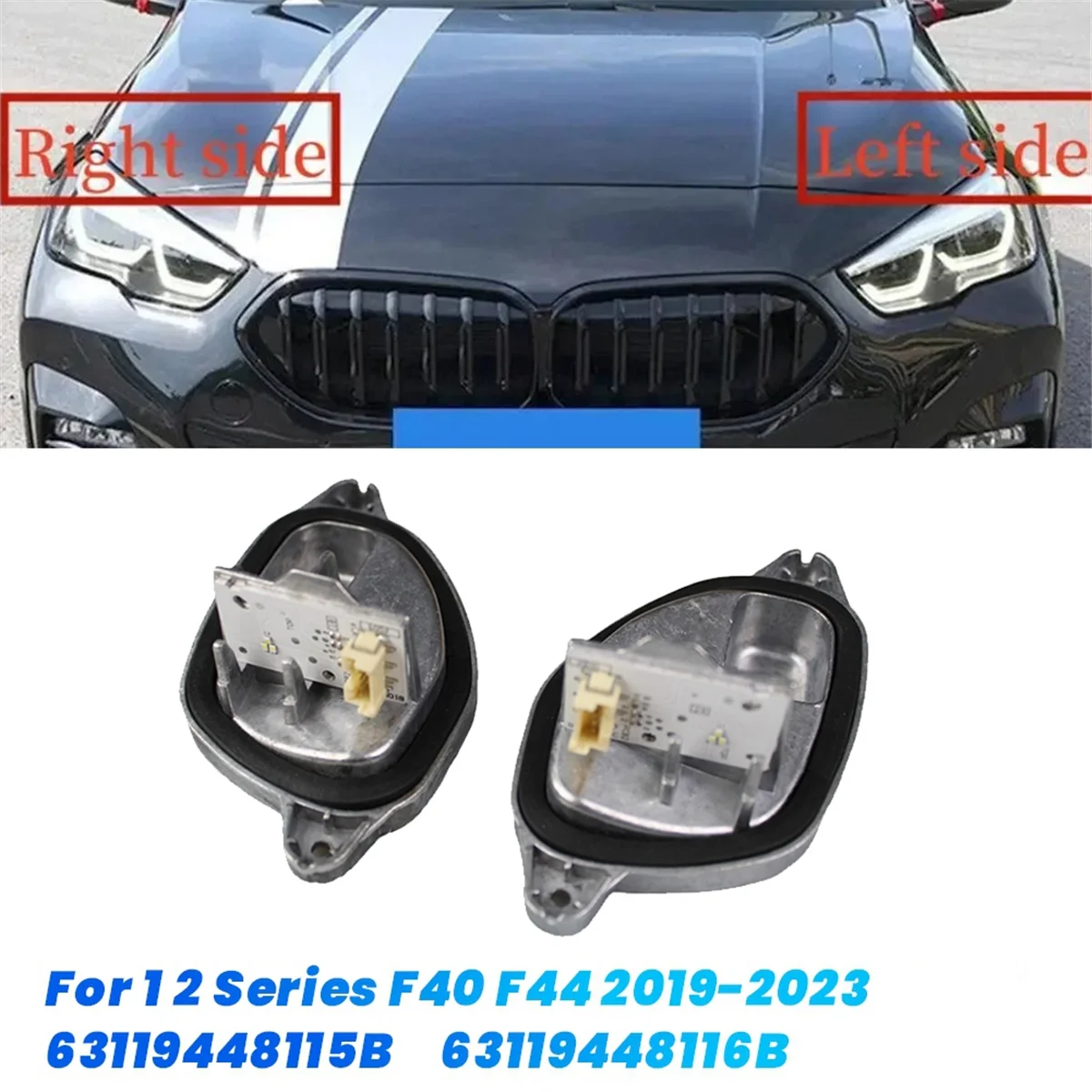 490B 자동차 헤드라이트 LED 모듈 BMW용 주간 주행등 소스(실버)