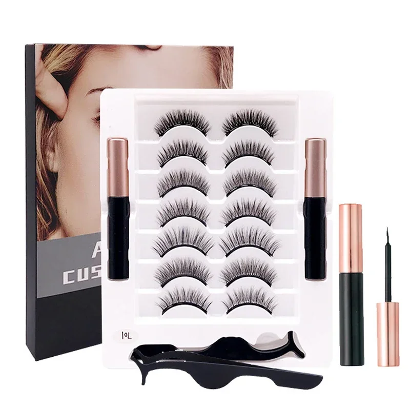 Fake Eyelashes Magnetic Eyelashes Set 5/7/10 Pair Natural Cilia