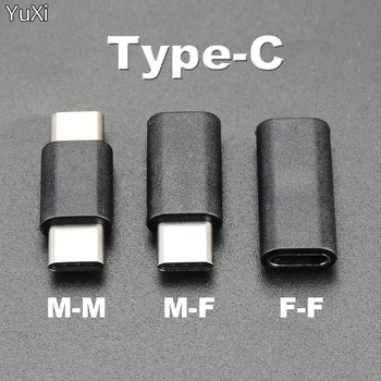 YuXi 1Pcs USB Type C ชายหญิง M-M F-F USB-C Converter อะแดปเตอร์สำหรับโทรศัพท์สมาร์ทสำหรับ Samsung xiaomi Huawei 1