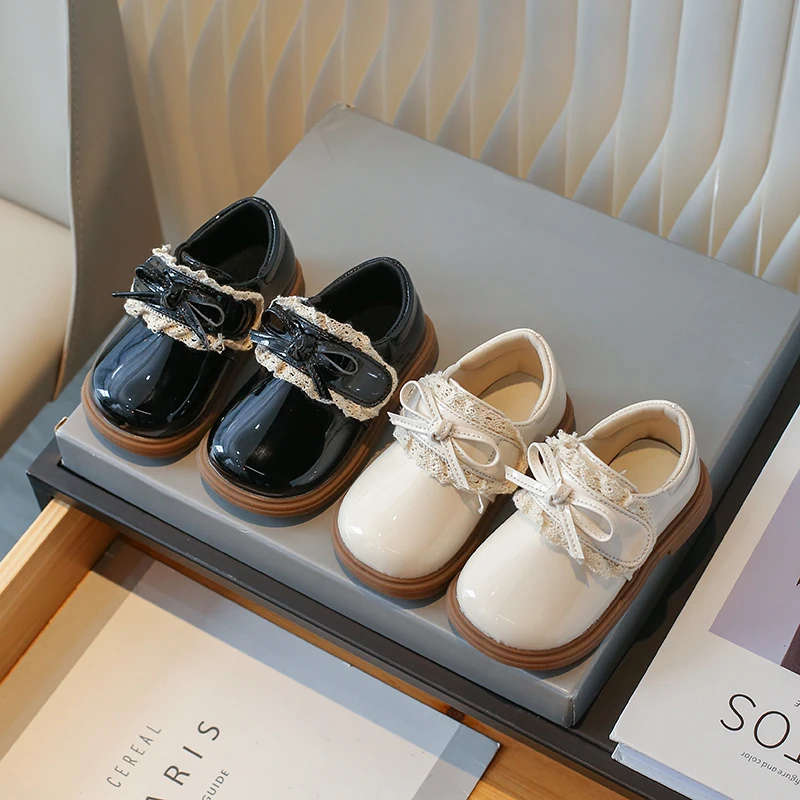 Small Medium-sized Children Single Shoes Anti Slip Girls Shoe New Soft Soled Baby Girls Mary Jane Shoe Bow Princess Shoes Blythe