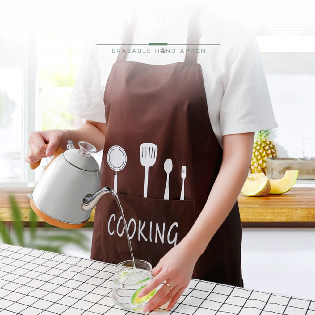 

Тканевый водонепроницаемый фартук для готовки, Регулируемый шеф-фартук с карманами для мужчин и женщин, широкий Премиум