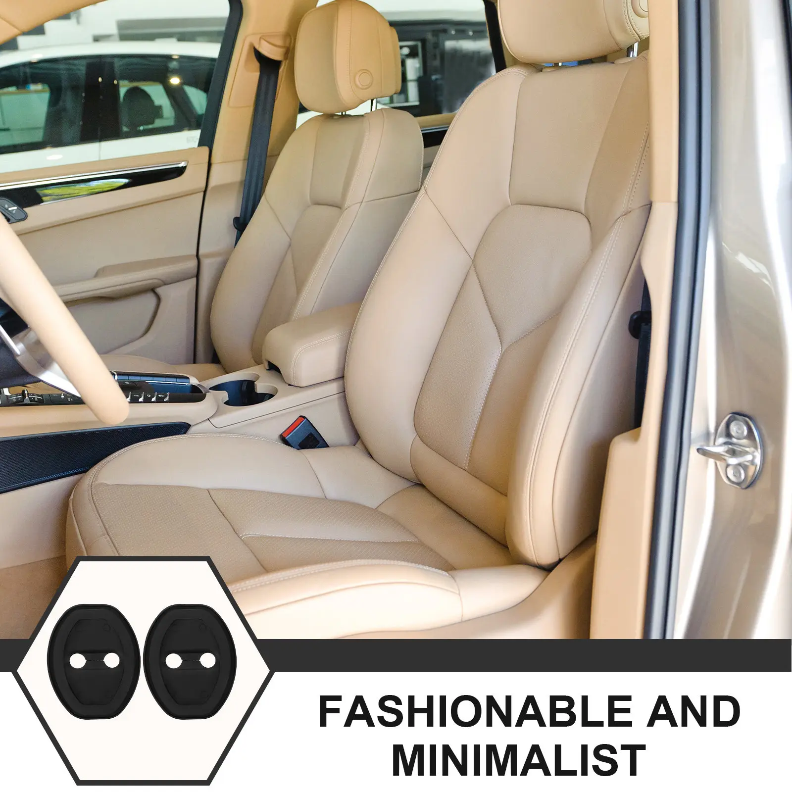 4Pcs 자동차 도어 잠금 보호 커버 실리콘 충격 흡수 자동차 도어 래치 보호기 차량 잠금 장치 용 범용 보호 패드