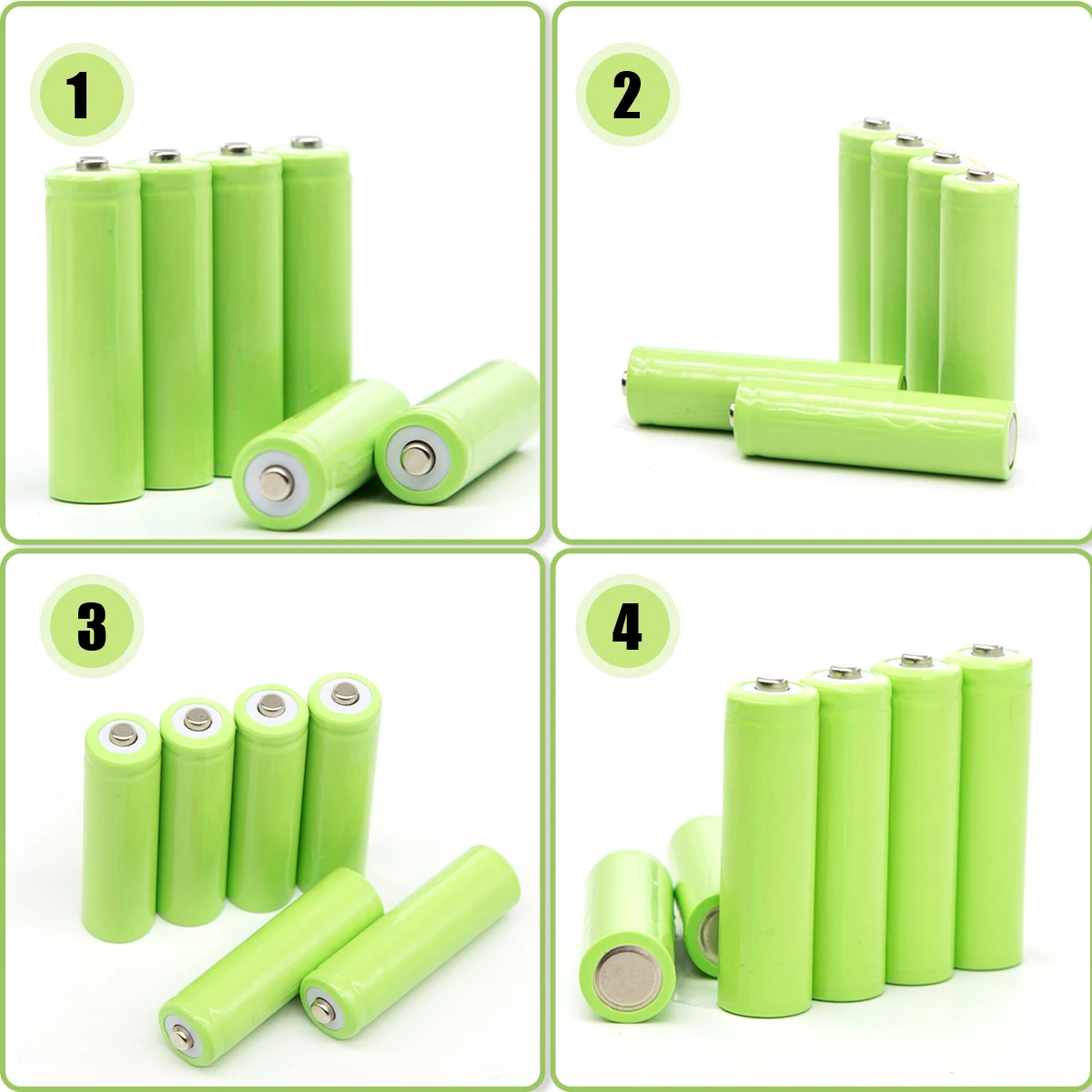 4PCS 14650 3.7V Rechargeable Lithium-ion Batteries With Welding Pins - 1500mAh For Flashlights & Electric Razors