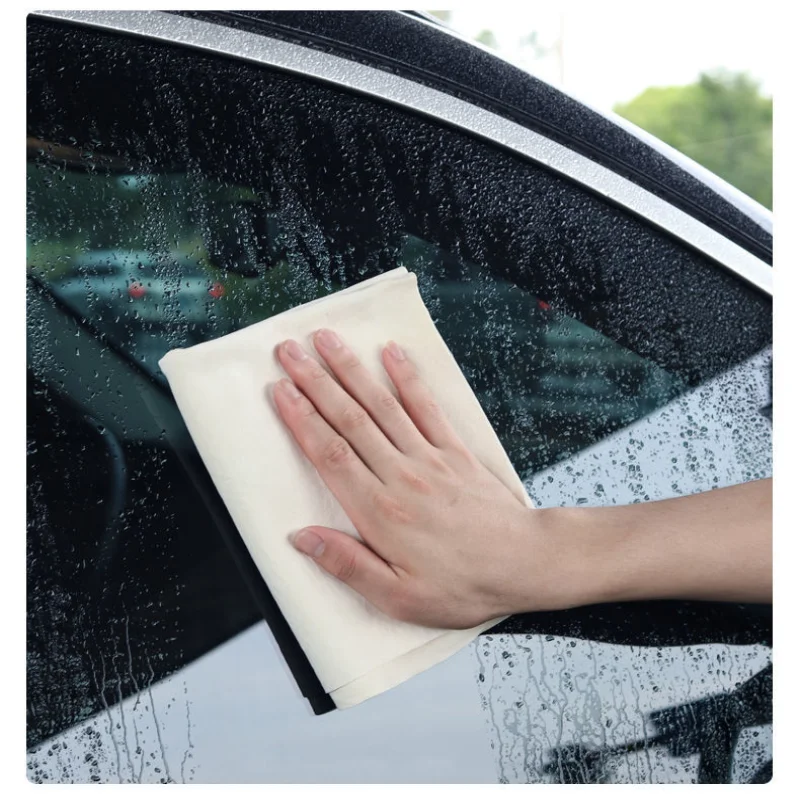 

Car Cleaning Cloth Natural Chamois Leather Car Wash Super Absorbent Towel Auto Motorcycle Wash Care Quick Dry Wash Towel