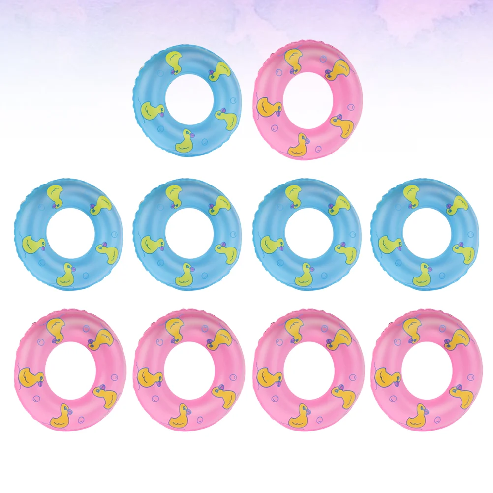 

10 Pcs Inflatable Toy Aid Float Rings Lifebuoy Swimming for Kids Toypedoes Pool