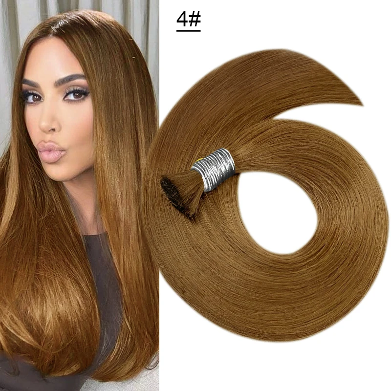 100% Real Human Hair Bulk Hair Machine Made Virgin Remy Straight Bulk 18-30inch 100g Natural Blonde Extension No Weft human hair extensions