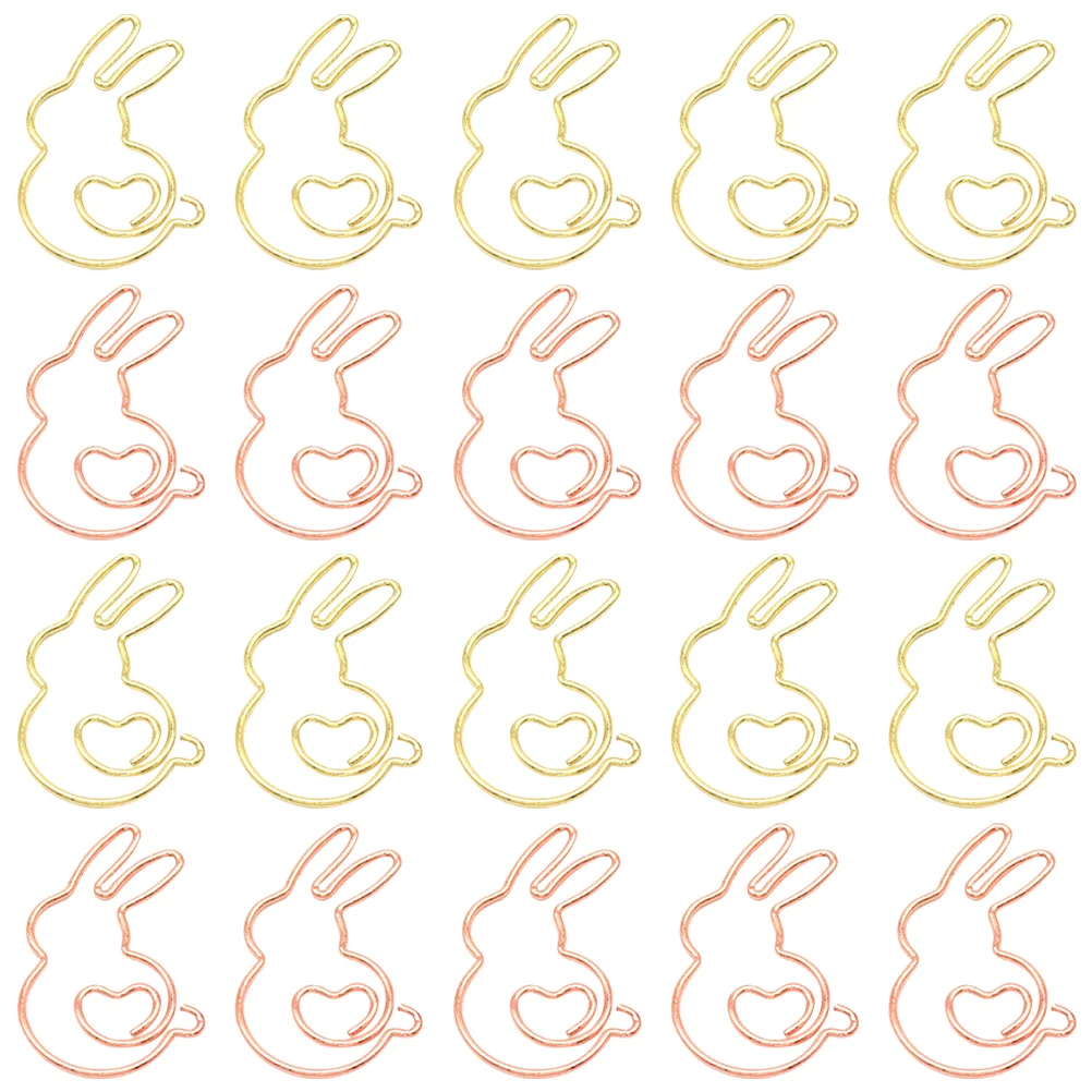 

Милые Зажимы для бумаги в форме кролика, 20 шт., металлические зажимы для бумаги, зажимы для закладок, зажимы для файлов, документов, зажимы для фотографий, зажимы для дома