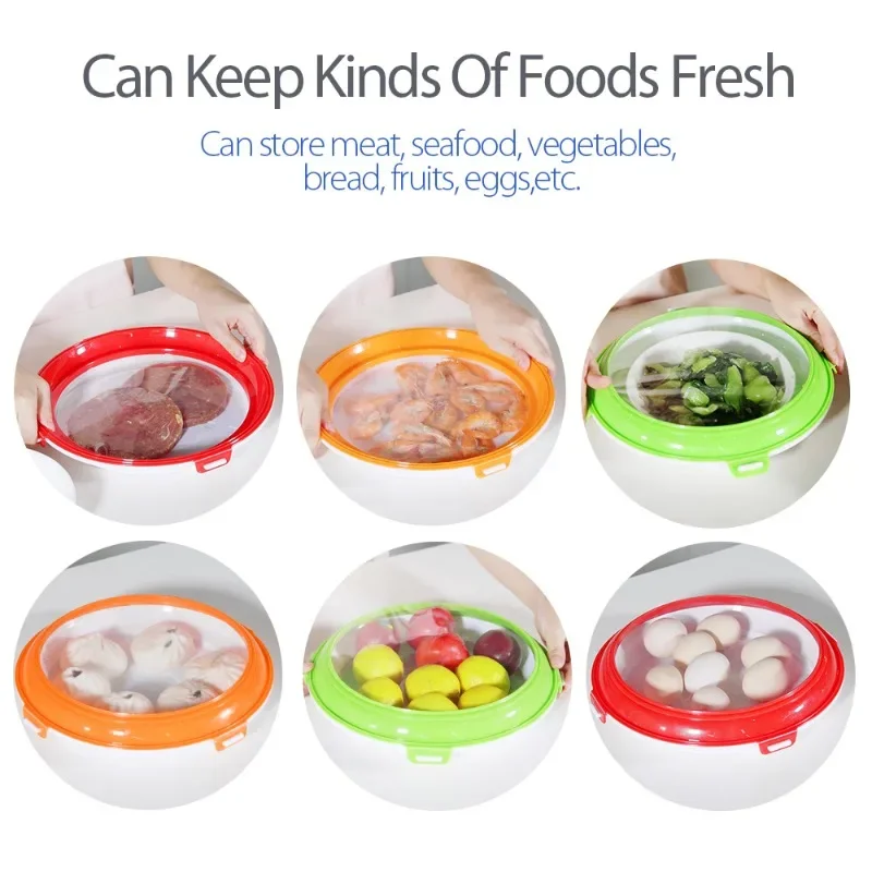 1pc Creative Vacuum Food Preservation Tray Food Fresh Keeping Fresh Spacer Organizer Food Preservate Refrigerator Storage 2