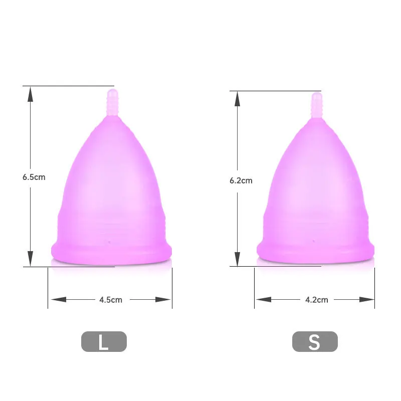 Silicone Menstrual Cup Feminine Hygiene Size S L