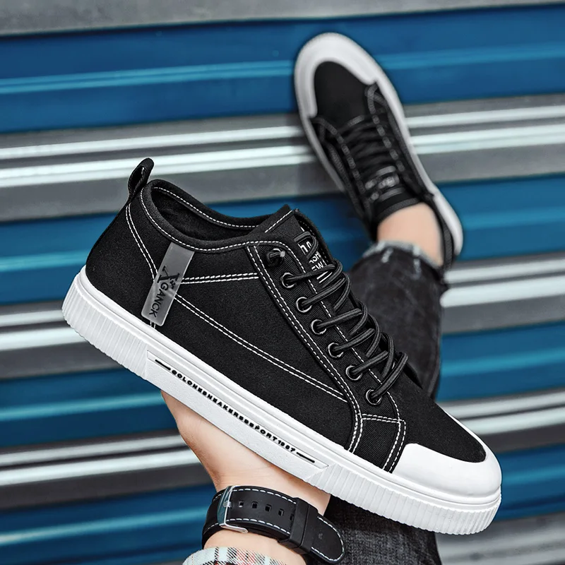 Men's Vulcanize Shoes Fashion Outdoor Breathable Casual Trendy Sneakers Male Canvas Shoes Platform Sneakers New Spring Summer