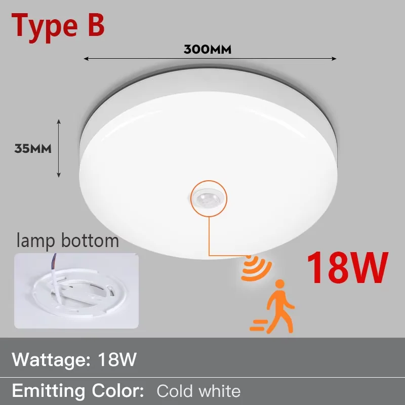 Enhanced Motion Sensor LED Ceiling Light