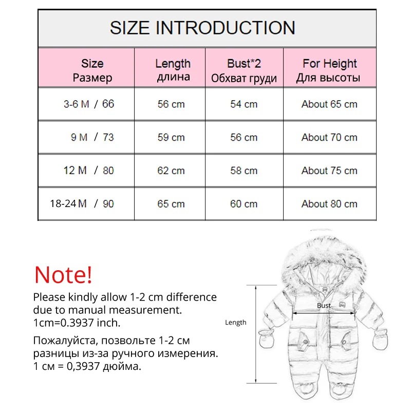 IYEAL Winter Baby Clothes With Hooded Fur Newborn Warm Fleece Bunting Infant Snowsuit Toddler Girl Boy Snow Wear Outwear Coats images - 6