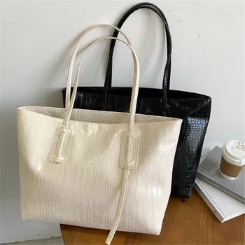 حقيبة حمل بسيطة ذات سعة كبيرة للنساء حقيبة كتف متعددة الاستخدامات، حقائب يد شعبية، مثالية للاستخدام اليومي