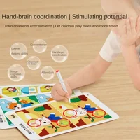 64 Pages Find The Difference Puzzle Game Erasable and Rewritable Focus and Observational Training Brain Development Toy for Kids 2