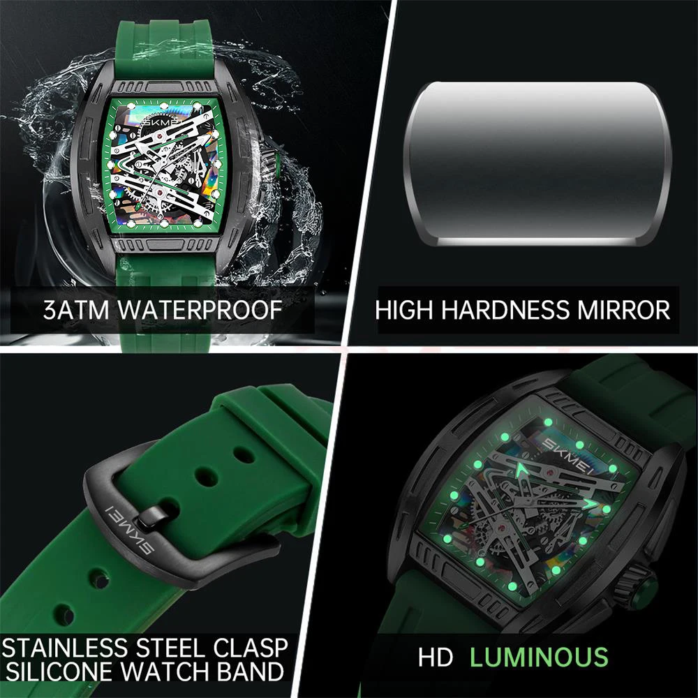 SKMEI Fashion Design New Luxury Business Quartz Movement Watches For Men Women Waterproof Time Date Wristwatches Reloj Hombre view 5