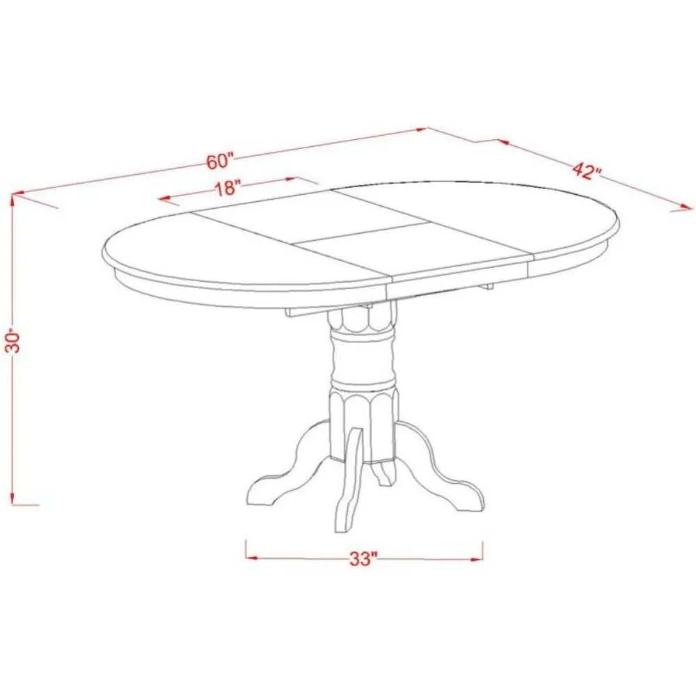 7-Piece Oval Dining Table & Chairs Set 3