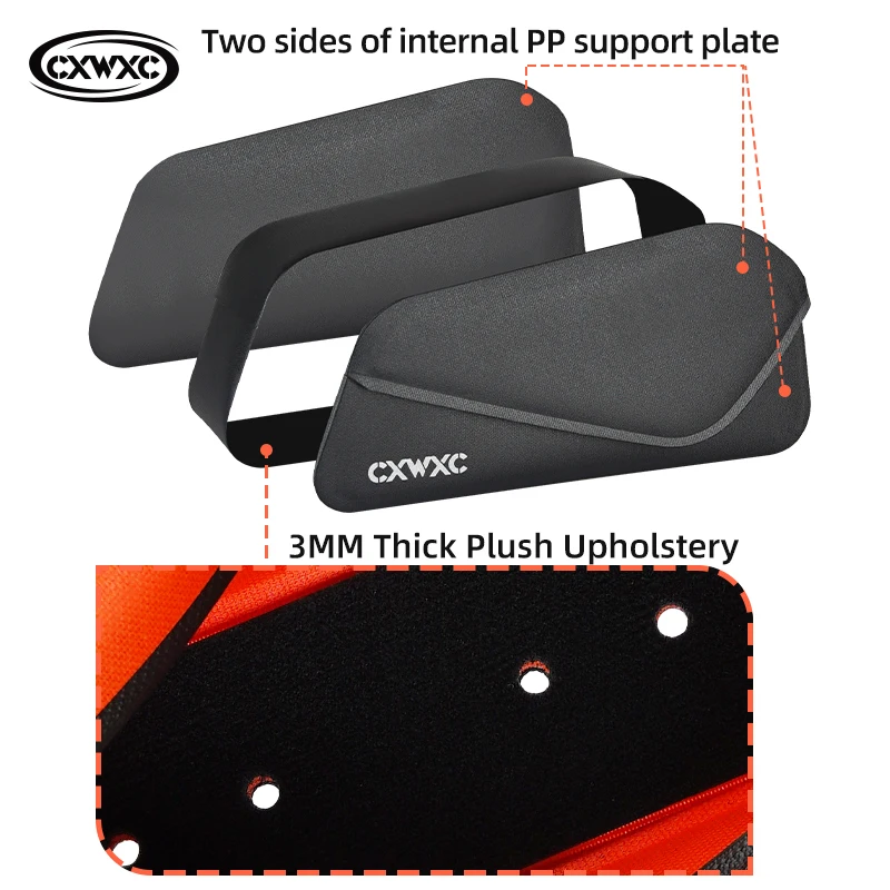 Bike Bag Bicycle Bag Bike Accessory Tools Storage Bag Bicycle Magnetic Lid Top Tube Bag With Bolts Mounted & Straps Two Way Install MTB Road Bike Waterproof Front Frame Bag