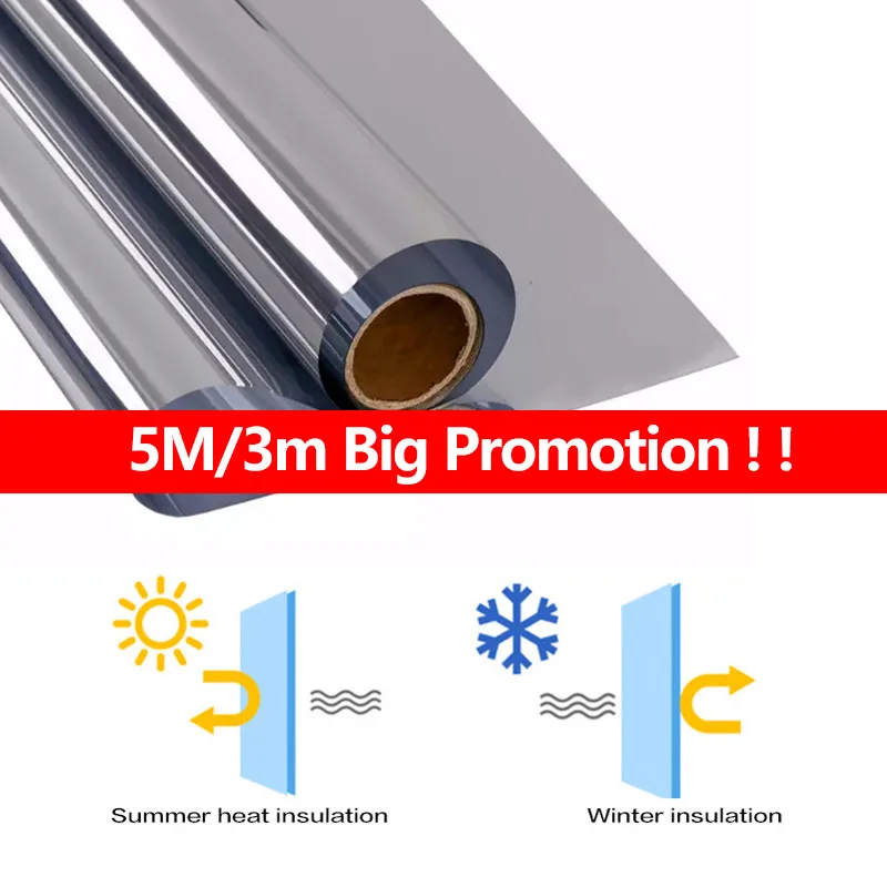 One-Way Mirror Window Film Thermal Insulation Anti-UV Privacy Self-Adhesive Decorative Waterproof For Homes And Offices