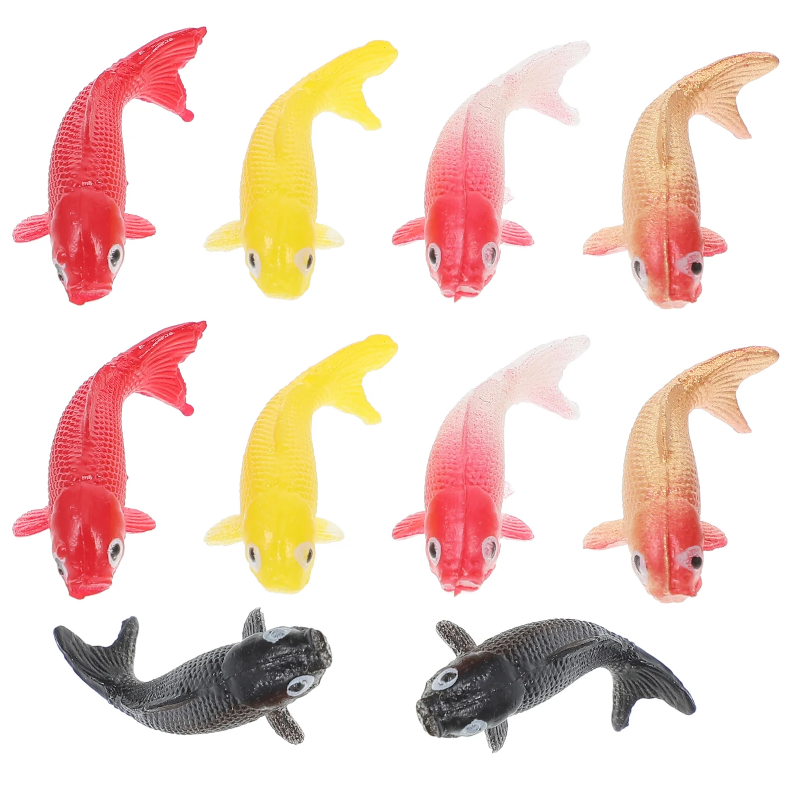 10 Pcs Miniature Koi Fish Model Artificial Goldfish Toy Resin Figurines Decorative naments For Garden Pet Supplies Fish Tank