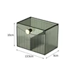 Cosmetic Organizer Desktop Dustproof Transparent Flip Lid Compartmentalized Cotton Swab Cotton Pads Lipstick Case 6