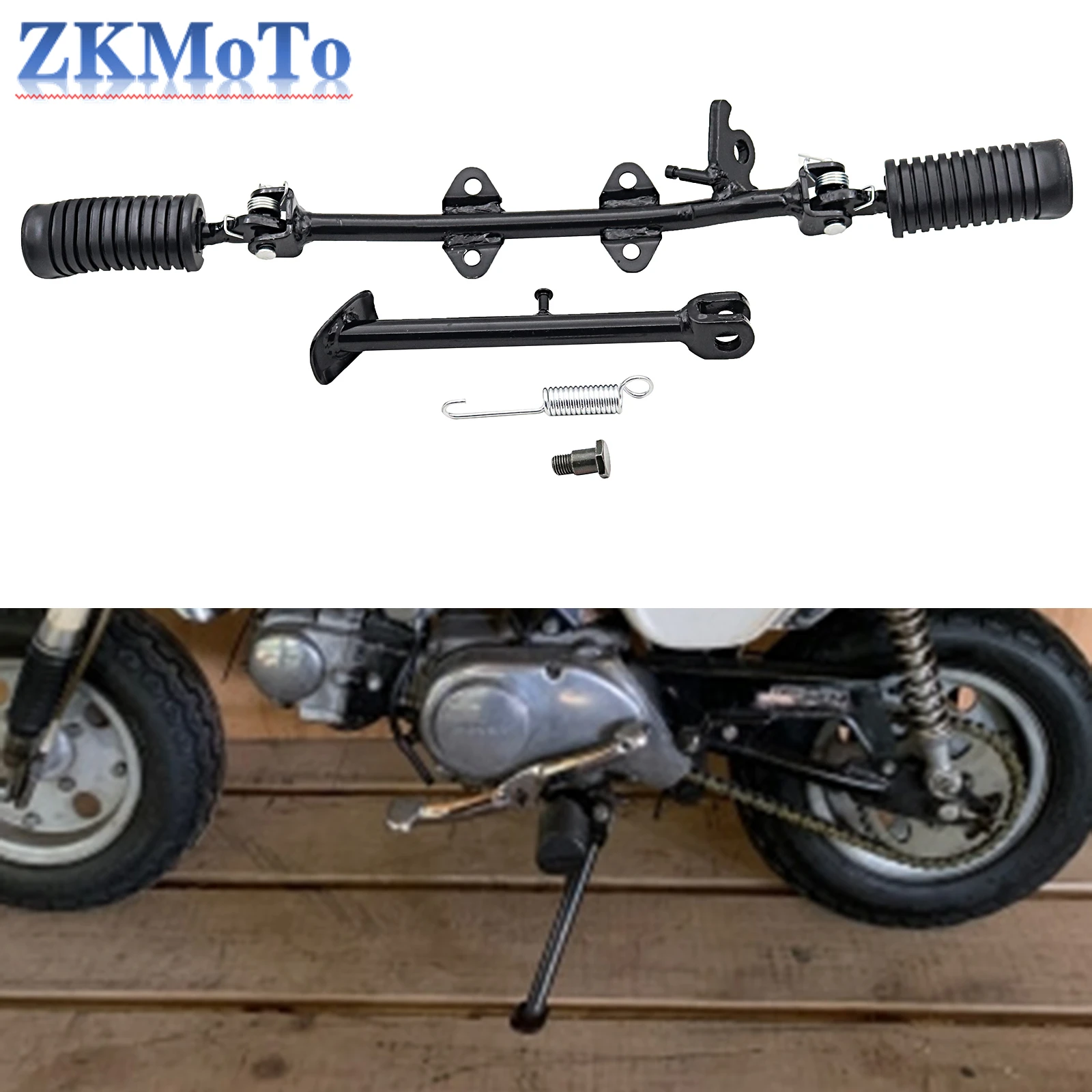 

Боковая подставка для мотоцикла с подножками, подножки в сборе для Honda Z50 Z50A Z50J Z50R Mini Trail Monkey, велосипедные аксессуары