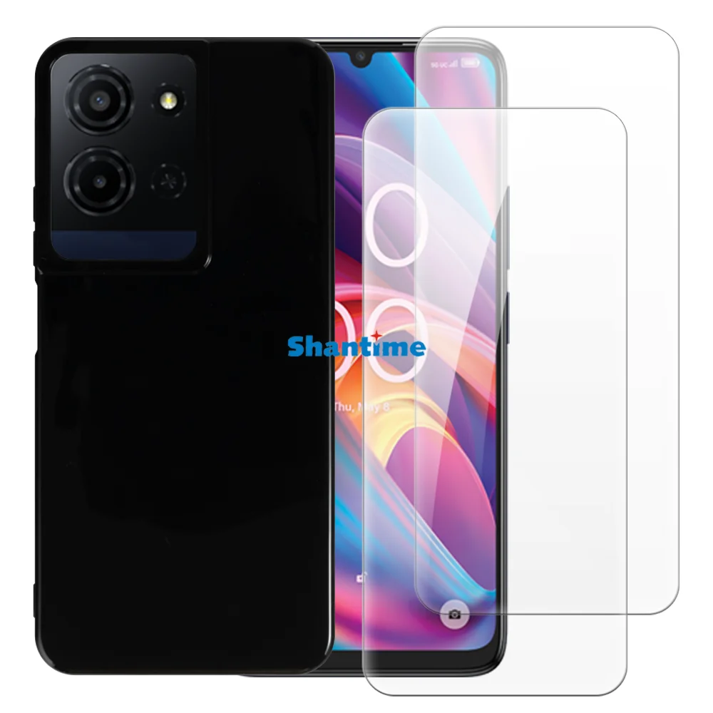 Durable Soft Case with Dual Tempered Glass Screen Protectors - Full-Body Protection