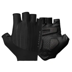 LAMEDA 3D Padded Anti-Slip Shock-Absorbing Summer Cycling Gloves - XS-EU (Black)