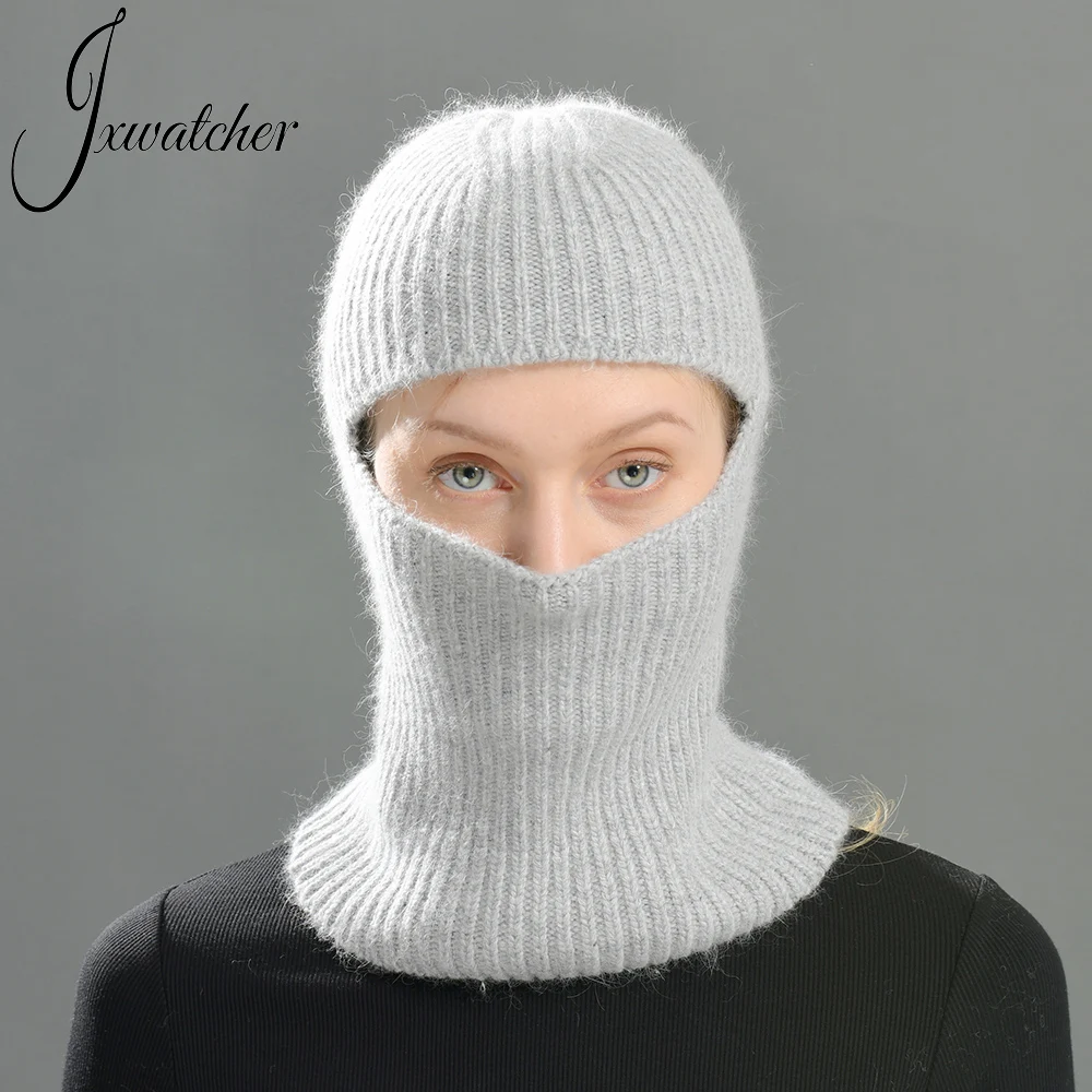 Jaxmonoy – masque de Ski d'hiver, bonnet unisexe, couleur unie