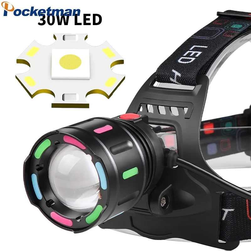 

Smart Motion Sensor LED Headlamp Rechargeable Headlight Super Bright 18650 Battery Powered Head Flashlight Waterproof Head Lamp