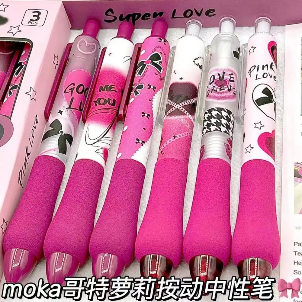 

New Barbie Neutral Pen Cute Cartoon Gel Pen 0.5Mm Black Gel Ink Kawaii Pens Writing Signature Stationery Office School Supplies
