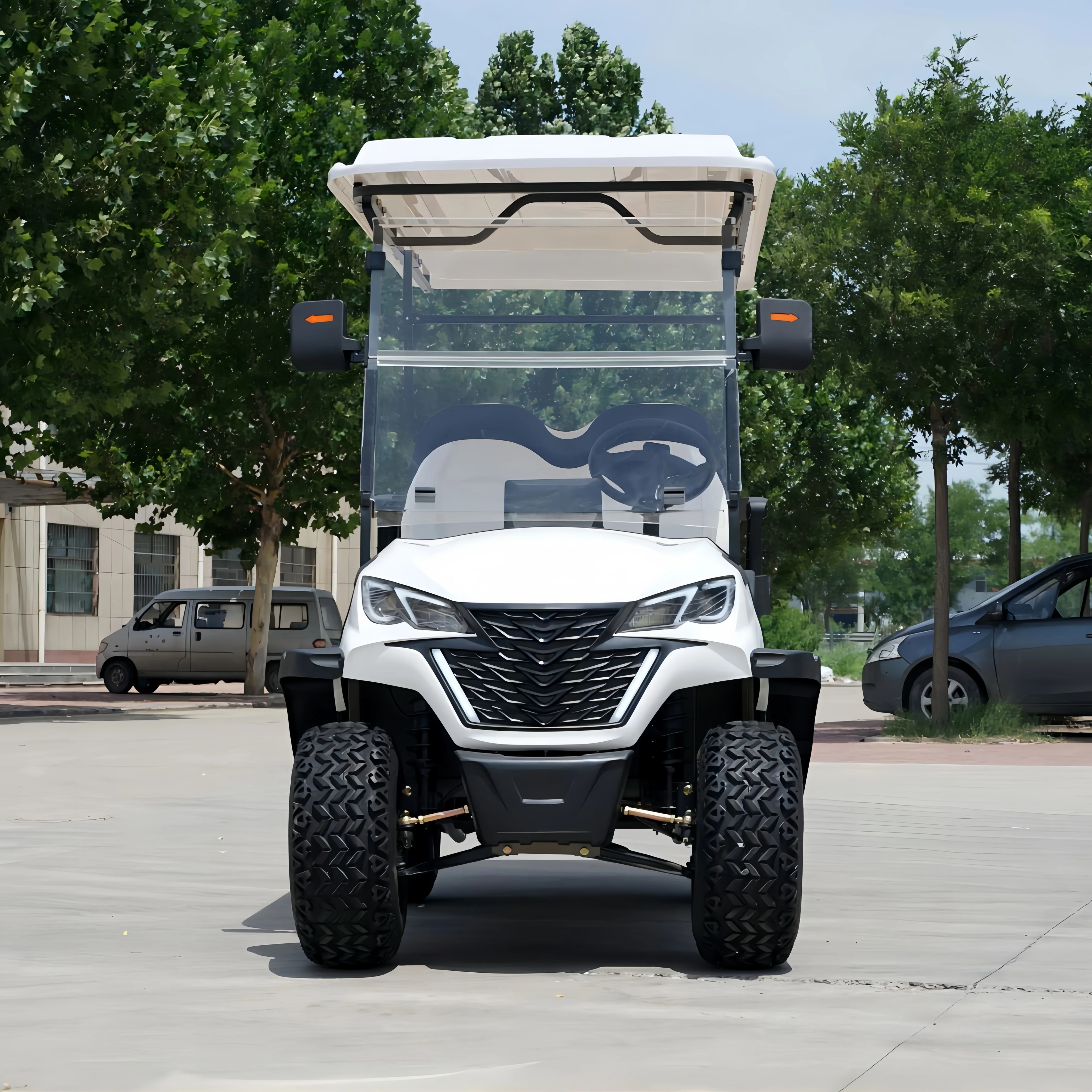 Cheap Luxury 4+2 Seater Low Speed Vehicle 4 Wheel Drive Push Electric Golf Cart For Sale