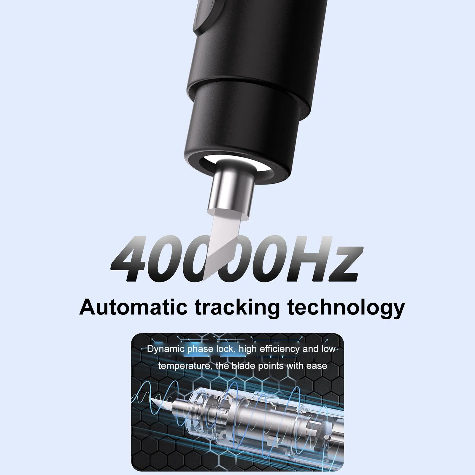 Ultrasonic Cutter 40KHz Cutting Frequency 3 Speed Adjustable with Titanium Alloy Blade Tip for Plexiglass PCB Carbon Fiber