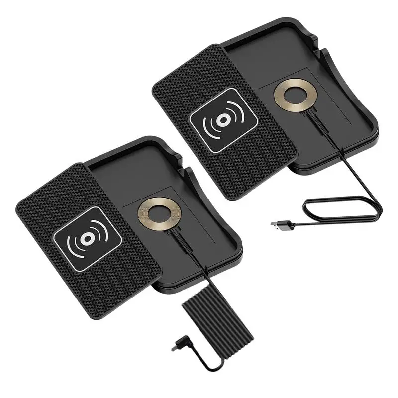 Cordless Cell Phone Charger Car Auto Phone Fast Charging Pad Cordless Charger Non-Slip Cell Pad for Car