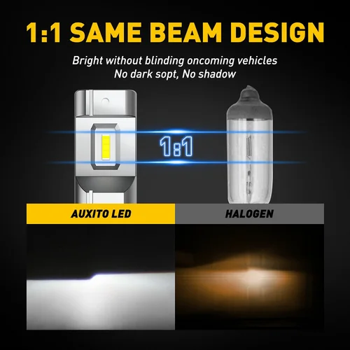 차량용 주간 주행 자동 램프, H11 LED 안개등 전구, H8, H9, 9006, HB4, 9005, HB3 LED, 12V, DRL, 6500K, 화이트, 3000K, 옐로우, 2 개 2