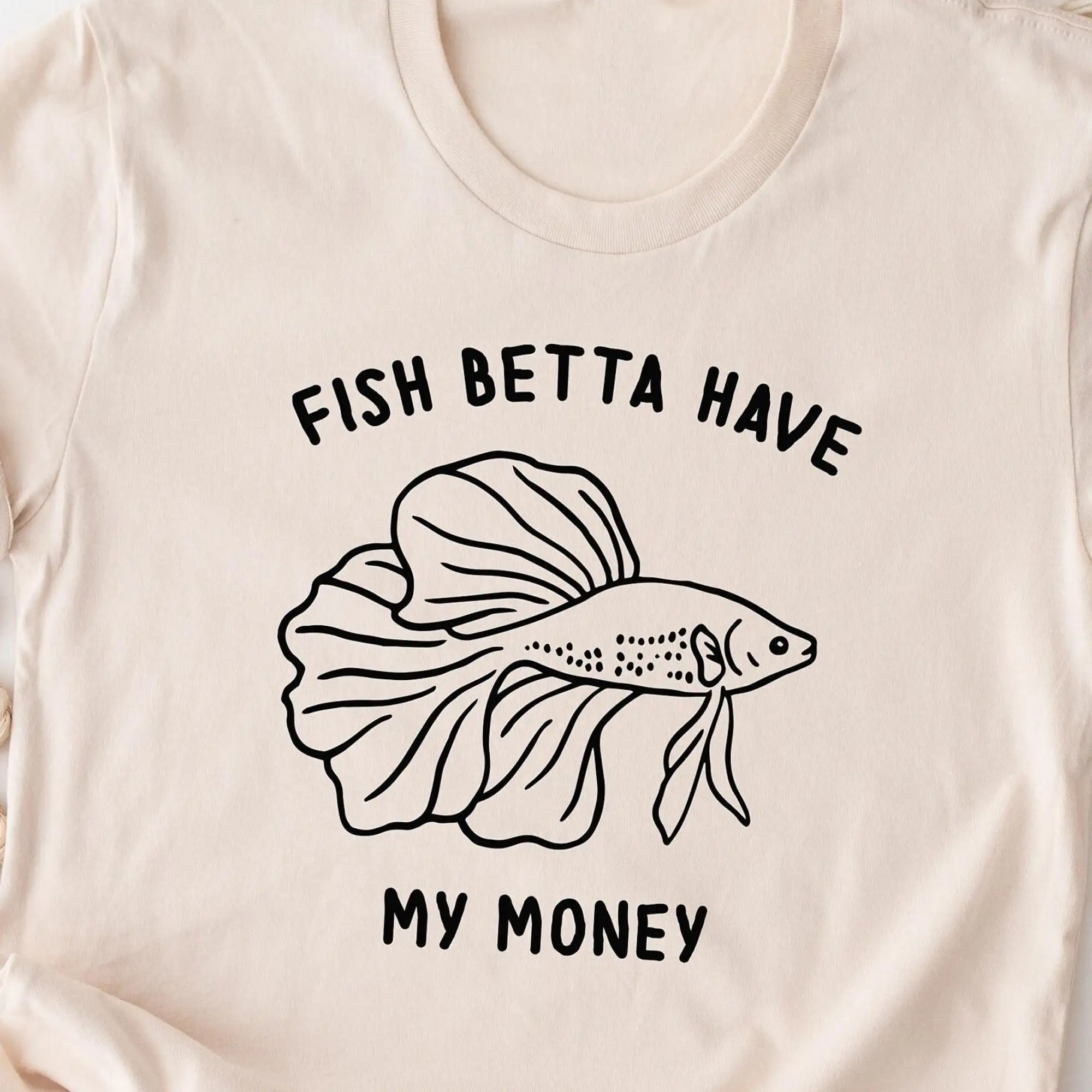Divertente Betta Fish T Shirt Idea Per La Pesca Presente Pet Aquarium Tropical Meme Beta Pun Punny Strano Amante