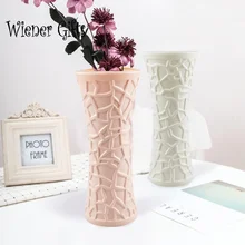 Plastic Origami Vase Imitation Ceramic Flower Pot Bottle Arrangement Container Flower Vase Home Decoration Vases for Flowers