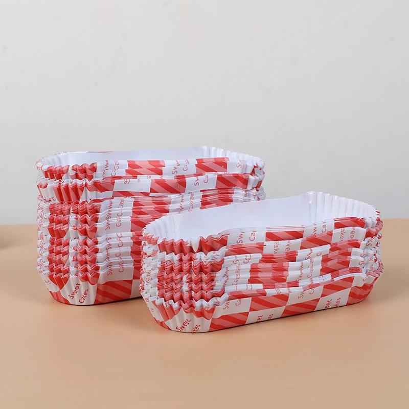 50/100 Stück Brotpapier-Tablett, Backförmchen, Muffins, Hamburger, ölbeständig, praktisch, Mini-Snack, Muffin-Wrapper, Cupcake-Liner-Werkzeuge – Detail 3