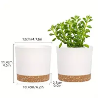 4pcs Flowerpot 5inch Removable Bottom Round Flower Pot Detachable Bottom Flower Pot Home Supplies Breathable Flower Pot 4
