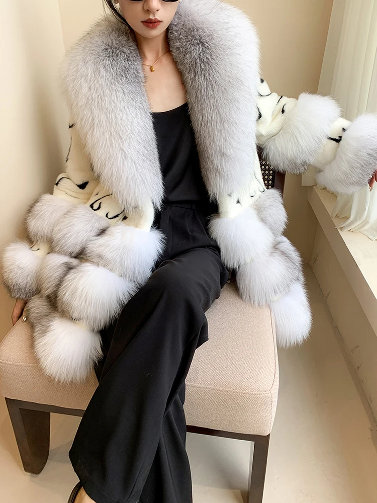 Fangtai 2023 New Winter Warm Luxury Natural Real Mink Fur Coat Women Free Shipping Special Promotion Fashion Fur Jacket