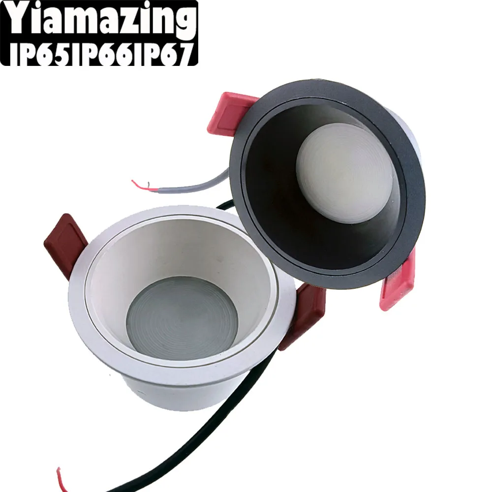 IP65 220v DeepDeep Antiglare Outdoor Waterproof IP66 IP67 LED Downlight Dimmable 7W 9W 12W Kitchen Eaves Spot Light Ceiling Lamp