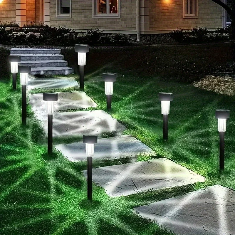 10 PCS Solar Garden Lights – Semi-Embedded Outdoor Pathway Lights 2