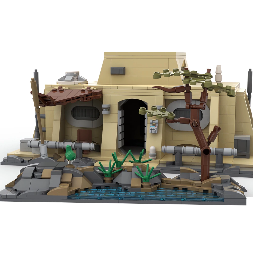Moc Desert Tatooiness The Cabin Building Block Set Space Movie Falò Village Building Brick Toys For Children Birthday Gift