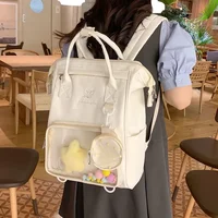 HAEX Harajuku Women Backpacks Casual Nylon Large Capacity Students Commute Mochilas Para Mujer Retro Coin Purse Ita Bag Female 2