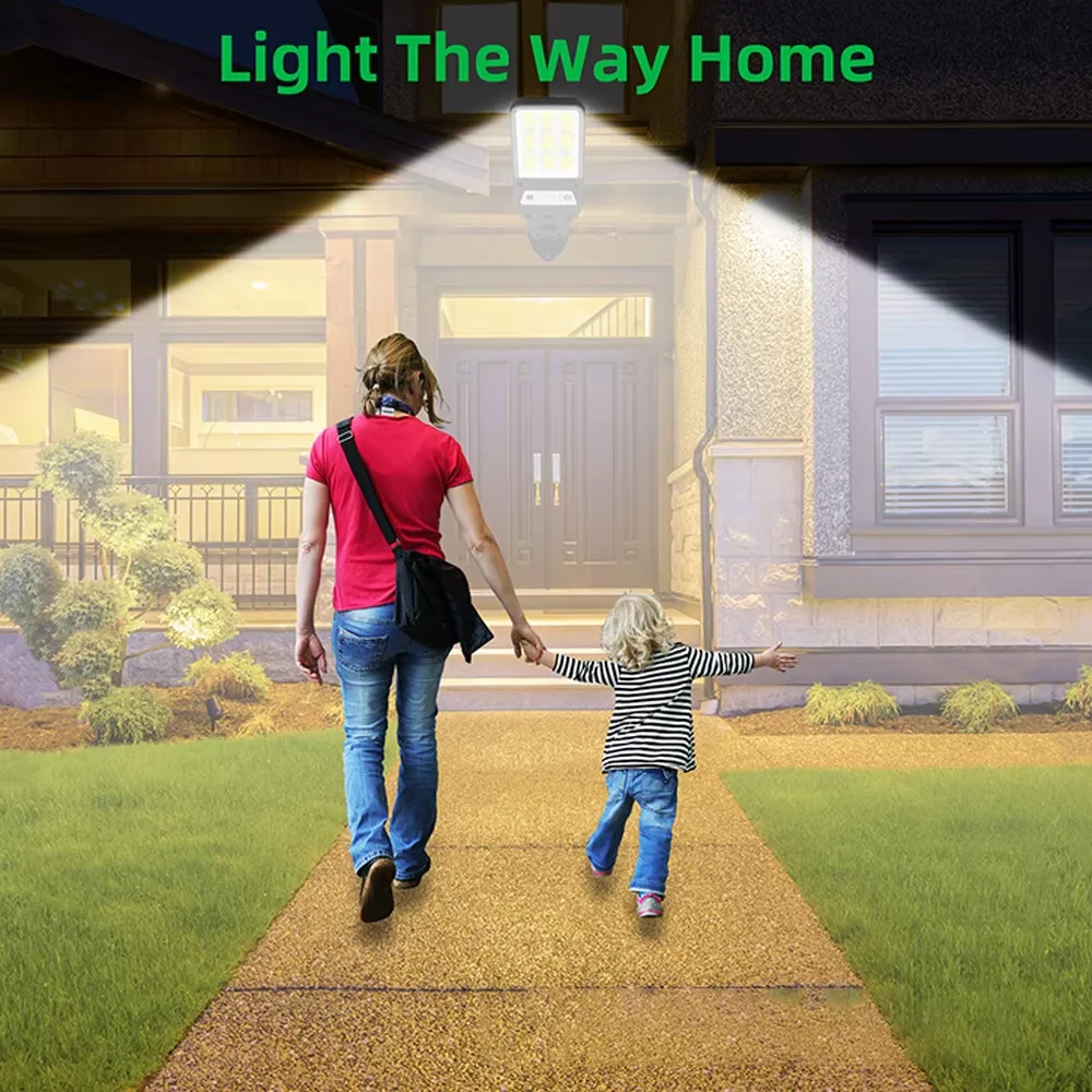 400000LM Solar LED Lights Outdoor 3 Mode Waterproof Motion Sensor Security Wall Street Lamp For Garden Patio Path
