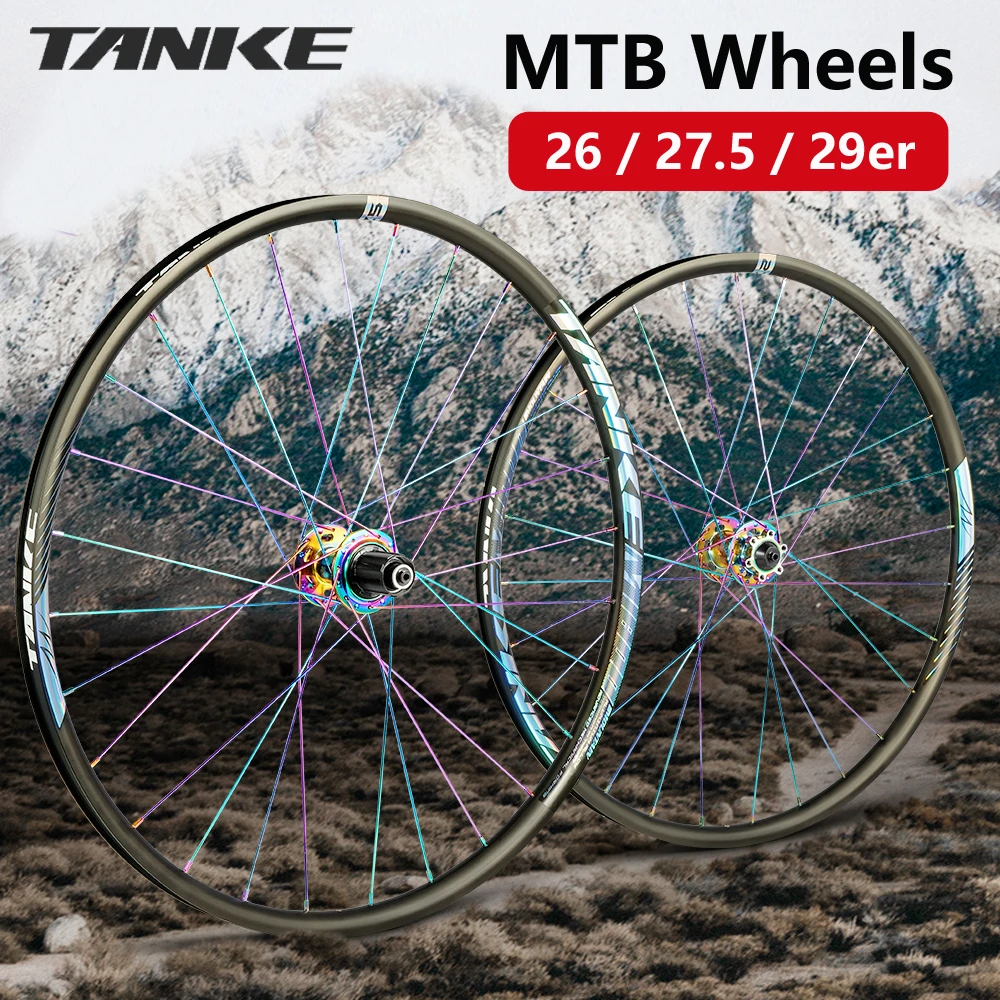 TANKE ruedas de bicicleta de montaña, 26, 29er, llanta de liberación HG, 28 agujeros, bujes, 135, 142, frenos de disco| | - AliExpress
